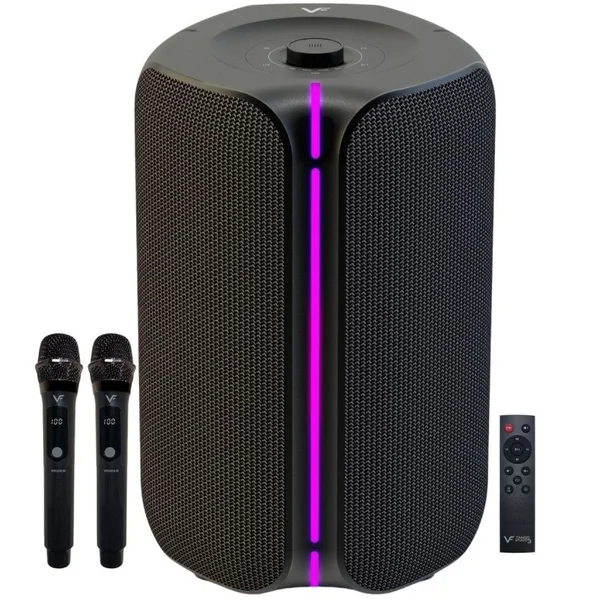 Vinnfier Tango Studio 3 Wireless Bluetooth Portable Speaker with FM Radio & Wireless Handheld Microphones