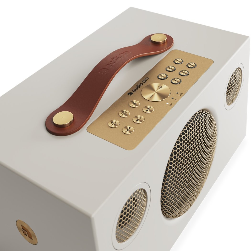 Audio Pro C5 MkII W Classic Multi-Room Wireless Bluetooth/WiFi Network Desktop Speaker - Dune