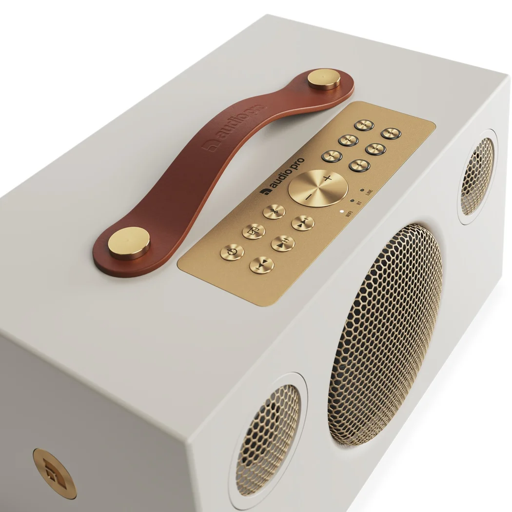 Audio Pro C5 MkII W Classic Multi-Room Wireless Bluetooth/WiFi Network Desktop Speaker - Dune