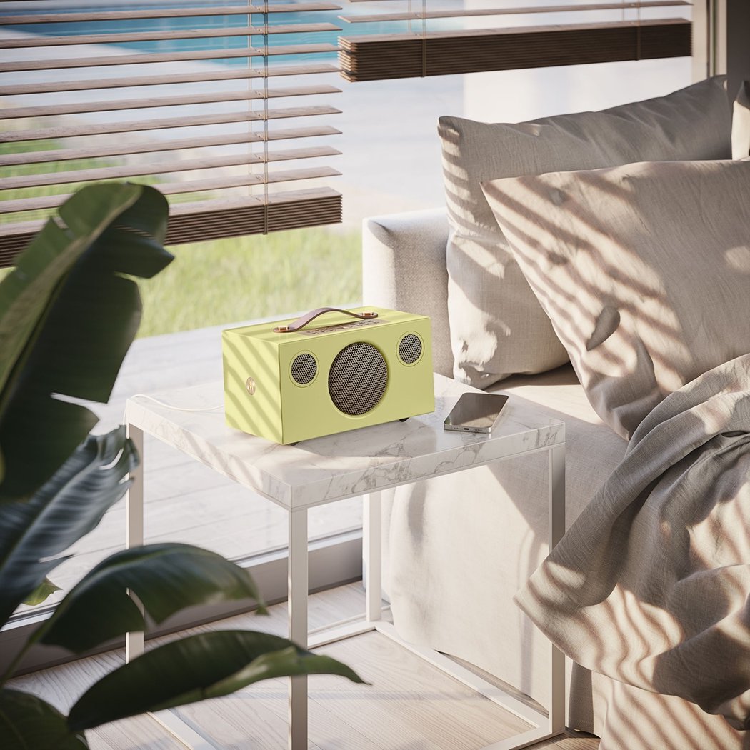 Audio Pro C5 MkII W Classic Multi-Room Wireless Bluetooth/WiFi Network Desktop Speaker Yellow