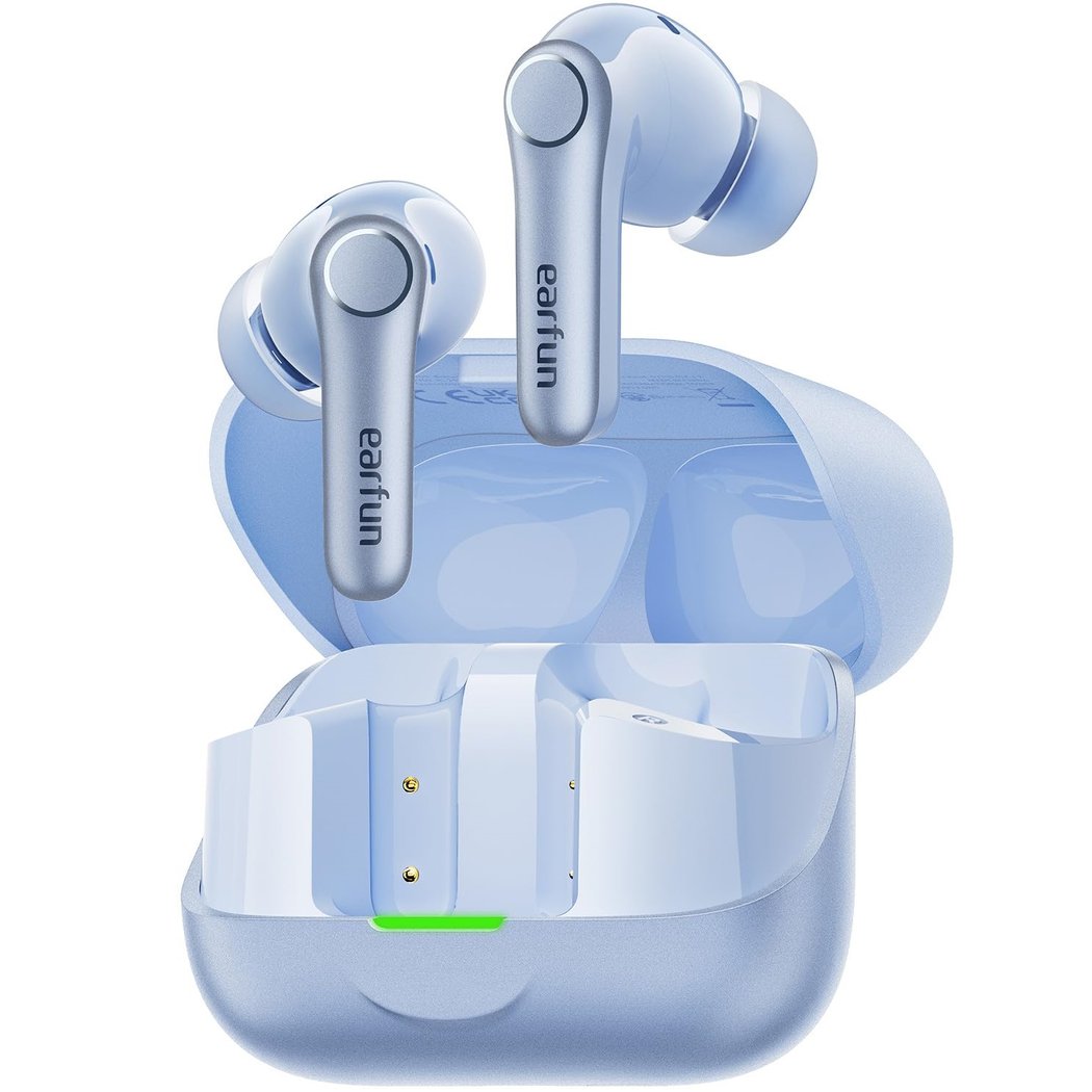 Earfun Air Pro 4+ 2-Driver (1DD+1BA) Hybrid True Wireless Bluetooth Noise-Cancelling In-Ear Earphone with Mic - Blue