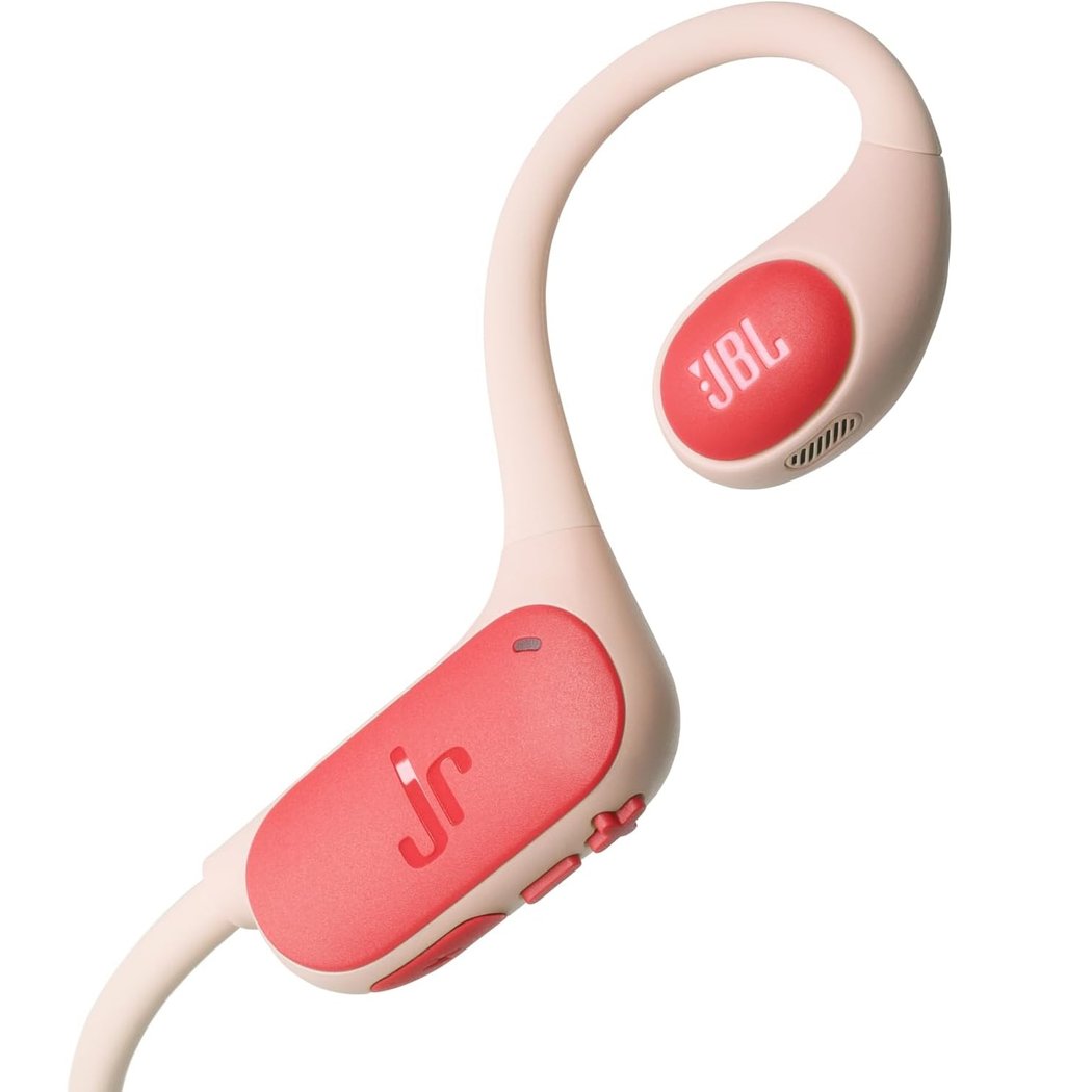 JBL Junior Free Neckband Wireless Bluetooth Air Conduction Open-Ear Earphone with Mic for Kids - Peach