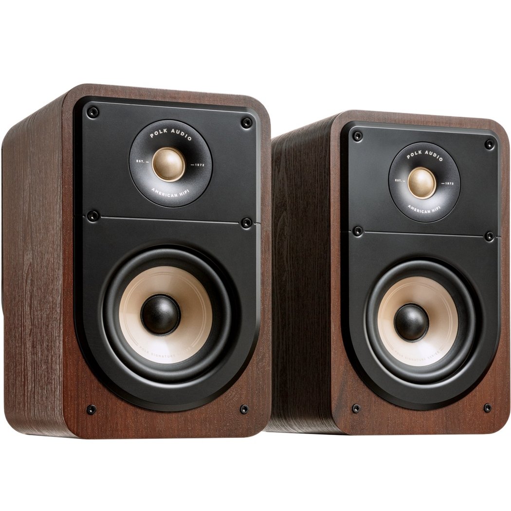 Polk Audio Signature Elite ES15 Passive Desktop Bookshelf Speakers - Walnut