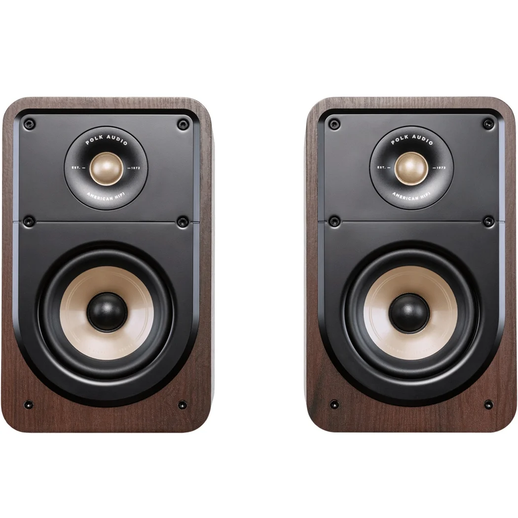 Polk Audio Signature Elite ES15 Passive Desktop Bookshelf Speakers - Walnut