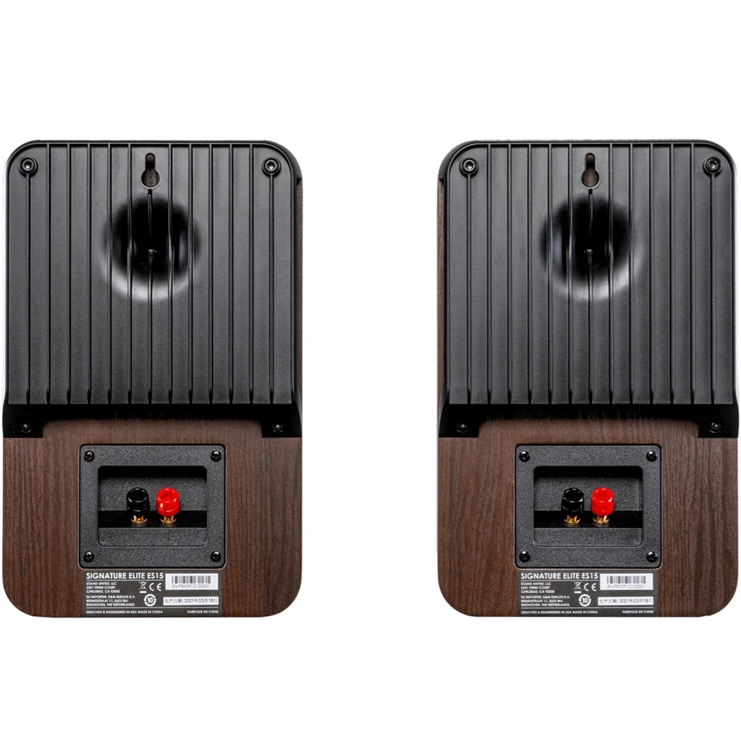 Polk Audio Signature Elite ES15 Passive Desktop Bookshelf Speakers - Walnut