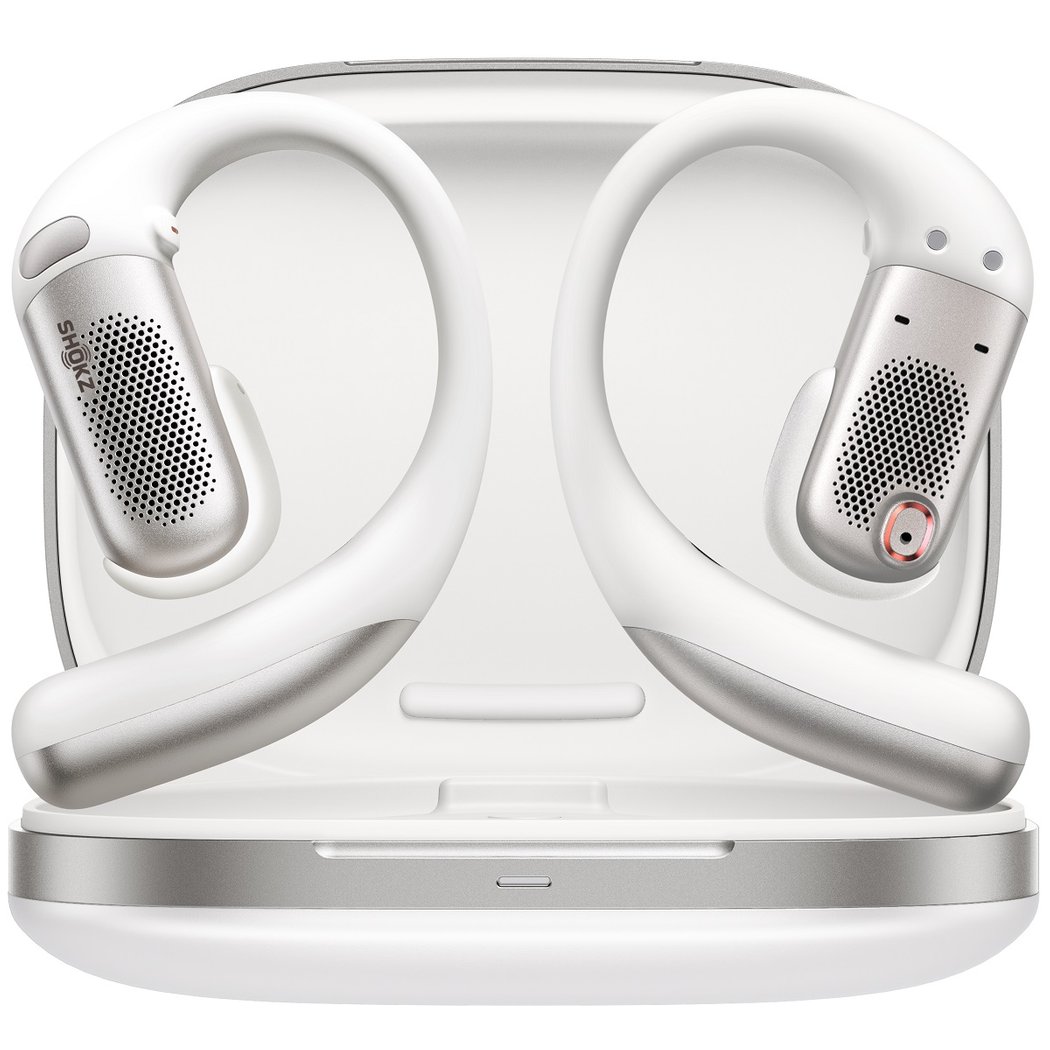 Shokz OpenFit Pro Dolby Atmos True Wireless Bluetooth Air Conduction Open-Ear Earphone with Mic - White