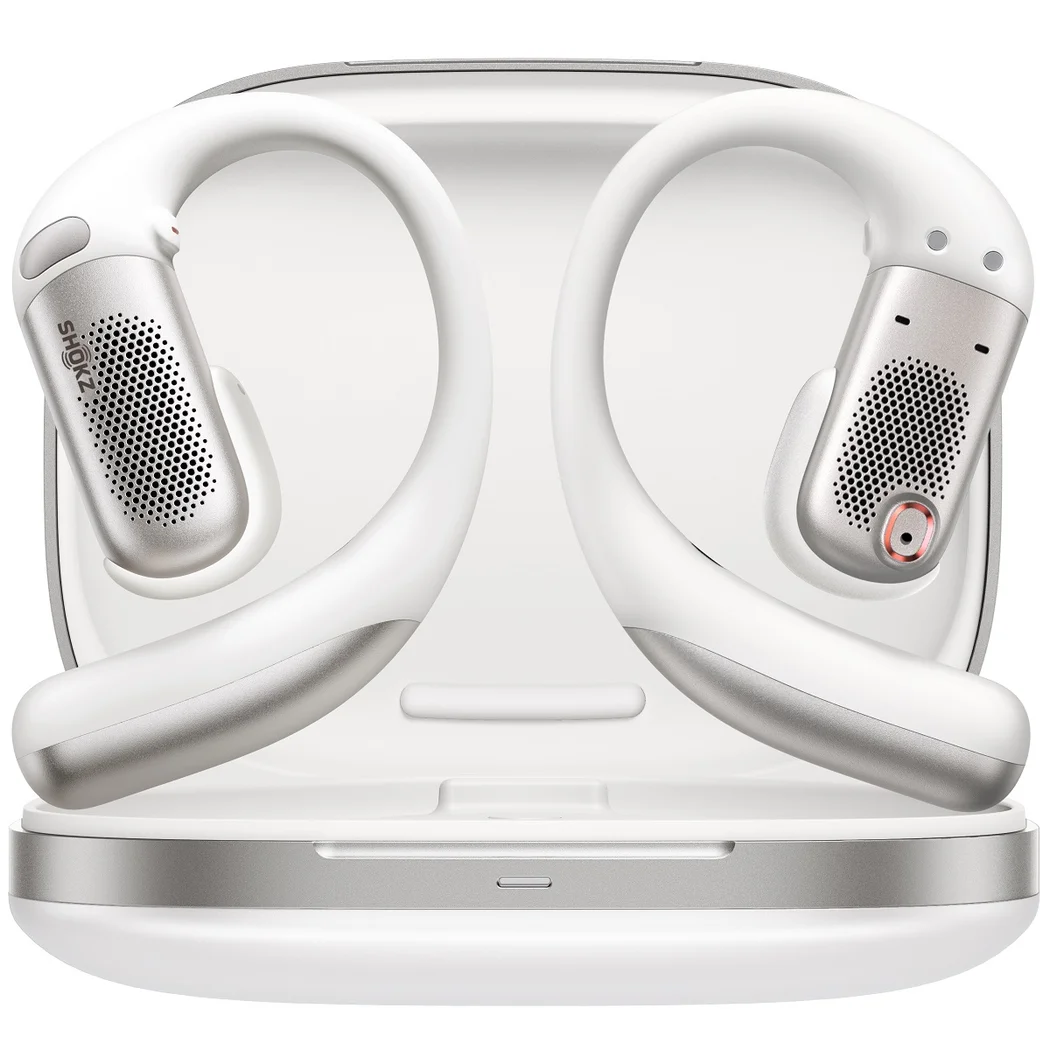 Shokz OpenFit Pro Dolby Atmos True Wireless Bluetooth Air Conduction Open-Ear Earphone with Mic - White
