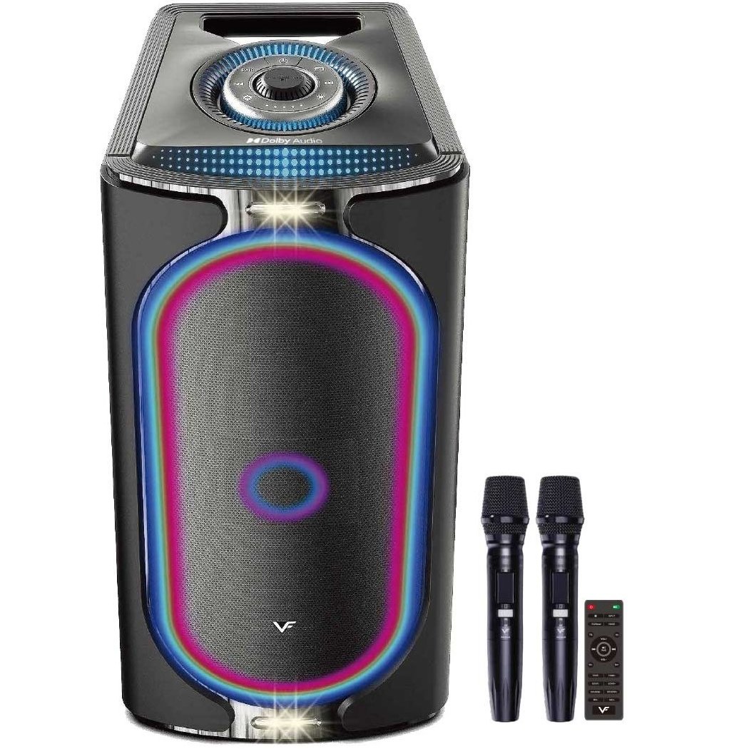 Vinnfier Tango Party DA110 Dolby Audio Wireless Bluetooth Karaoke Portable Speaker with Dual Wireless Microphones (with HDMI)