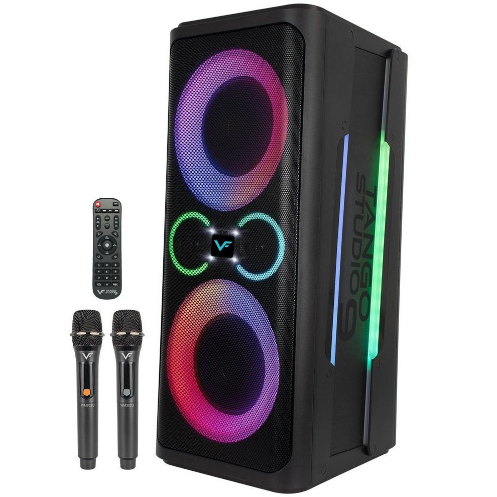 Vinnfier Tango Studio 9 Wireless Bluetooth Portable Speaker with Dual Wireless Handheld Microphones (with HDMI)