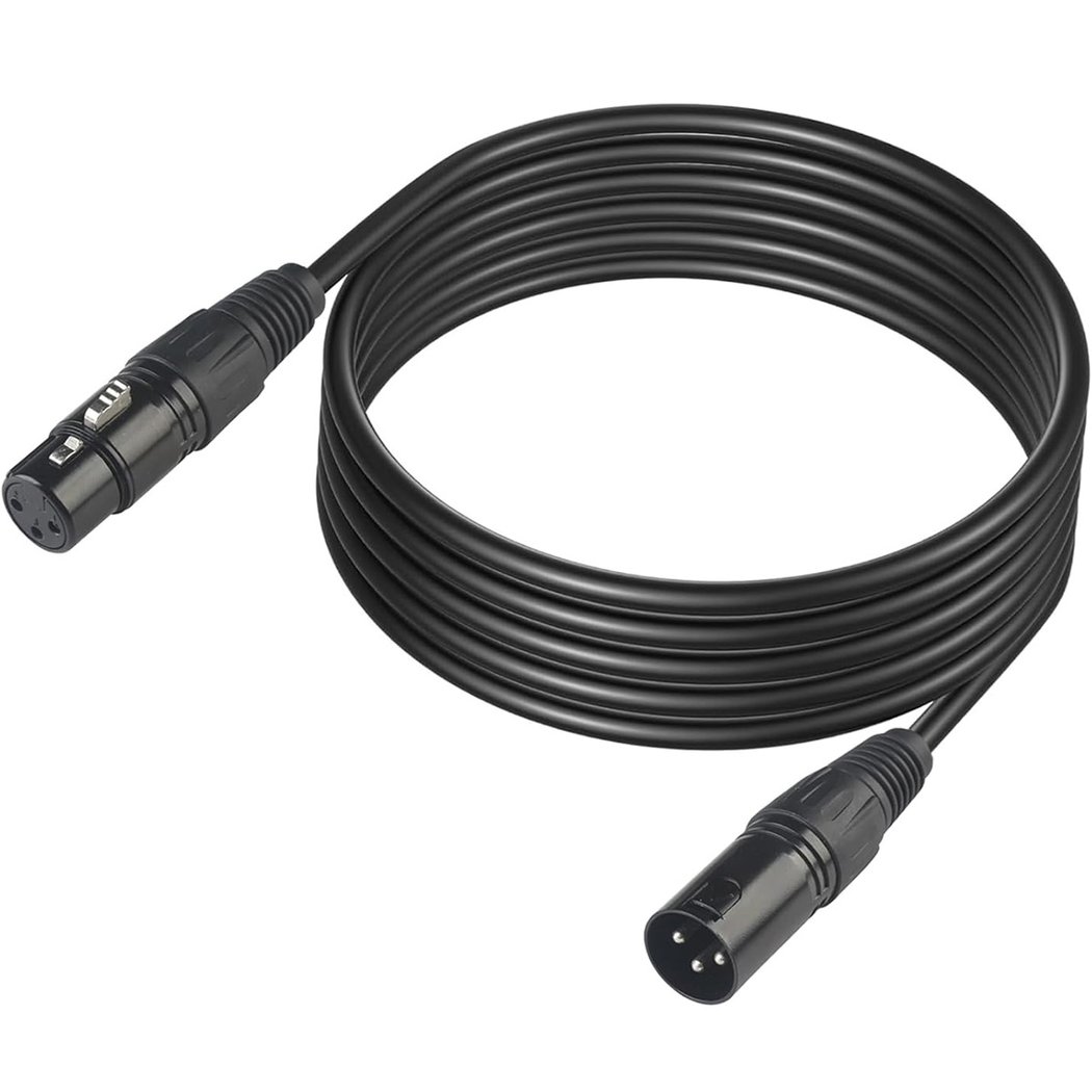 XLR 3-Pin Male to XLR 3-Pin Female Microphone Cable