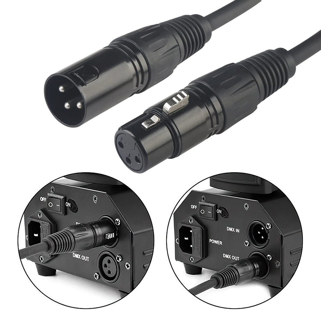 XLR 3-Pin Male to XLR 3-Pin Female Microphone Cable