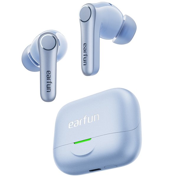 Earfun Air Pro 4+ 2-Driver (1DD+1BA) Hybrid True Wireless Bluetooth Noise-Cancelling In-Ear Earphone with Mic - Blue