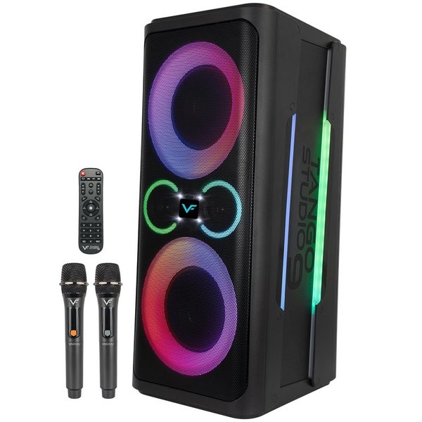 Vinnfier Tango Studio 9 Wireless Bluetooth Portable Speaker with Dual Wireless Handheld Microphones (with HDMI)