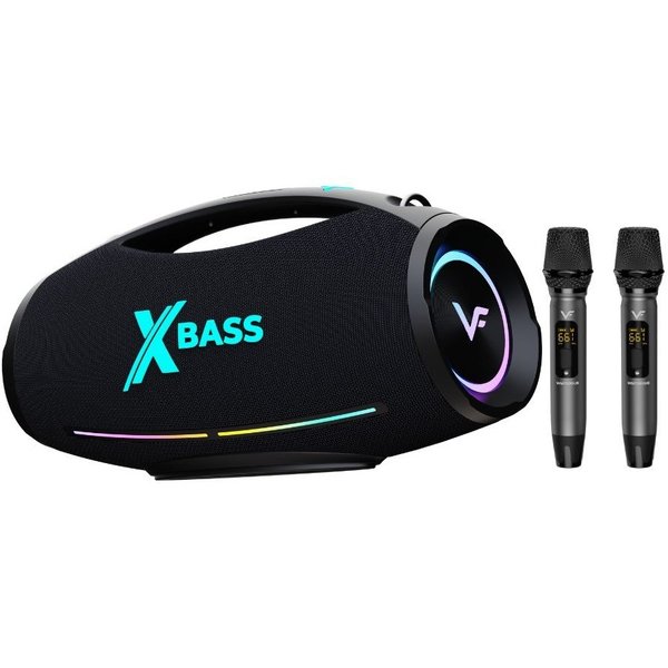 Vinnfier Tango XT510 Wireless Bluetooth Portable Speaker with Dual Wireless Handheld Microphones