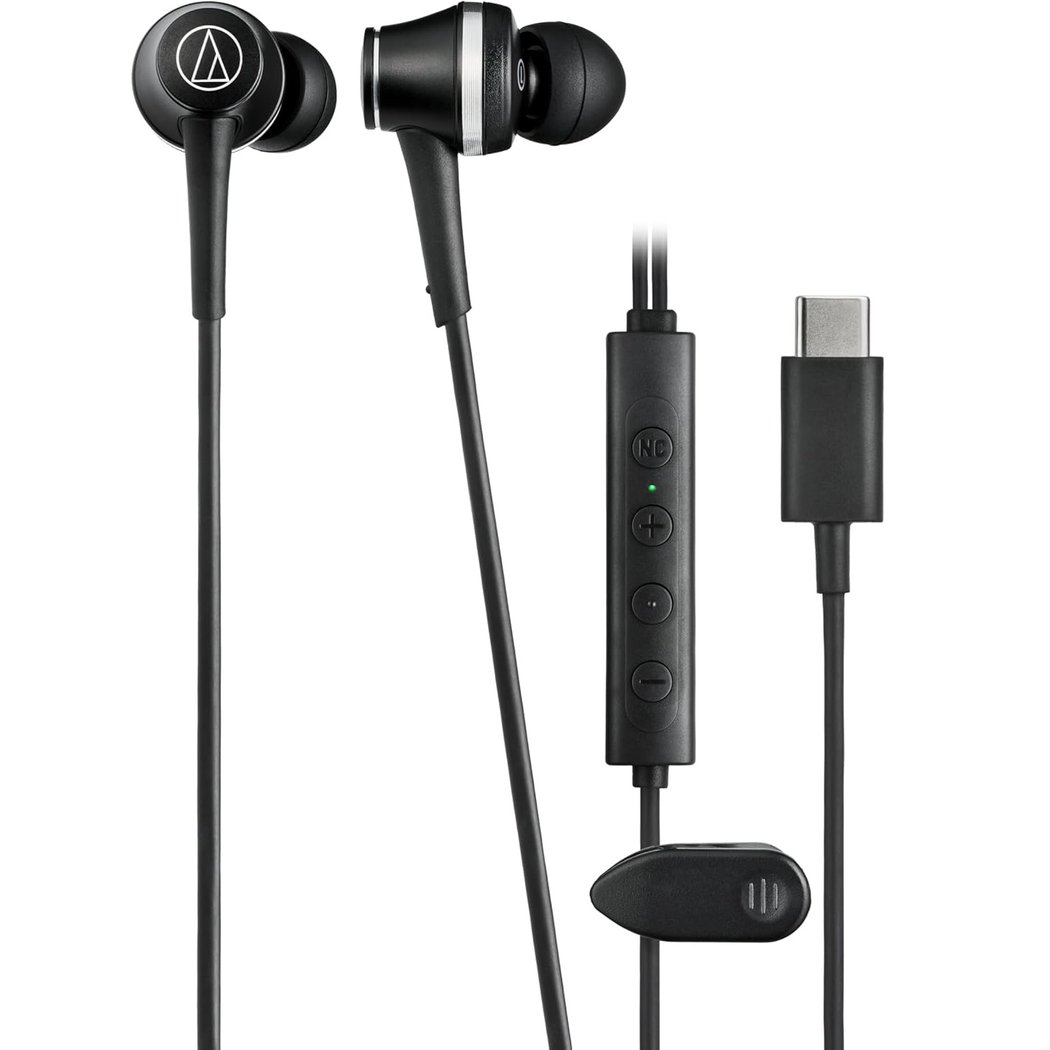 Audio-Technica ATH-CKD7NC Noise-Cancelling USB-C In-Ear Earphone with Mic