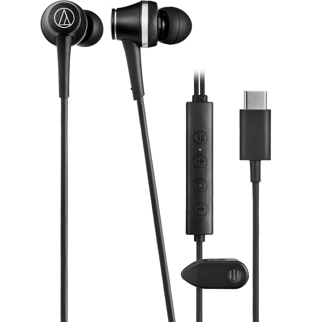 Audio-Technica ATH-CKD7NC Noise-Cancelling USB-C In-Ear Earphone with Mic