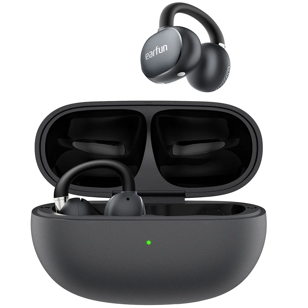 EarFun Clip 2 True Wireless Bluetooth Air Conduction Open-Ear Earphone Microphone Black