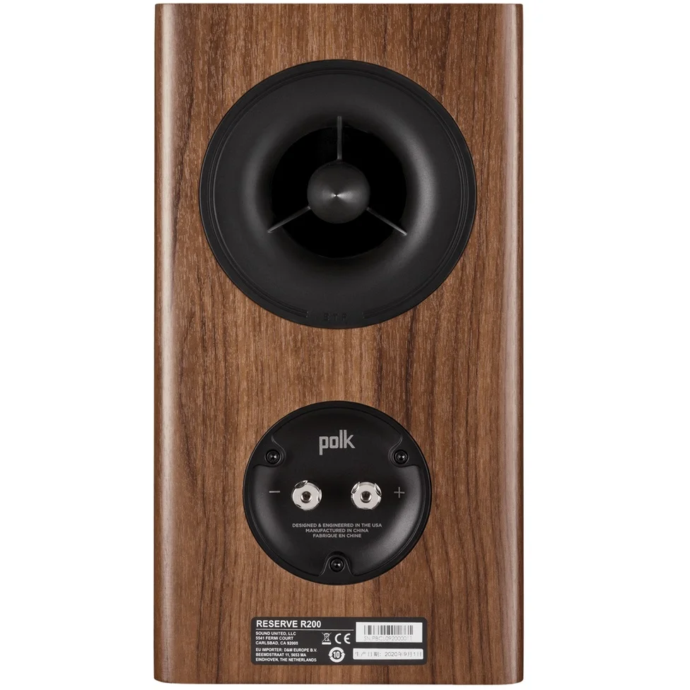 Polk Audio Reserve R200 Passive Desktop Bookshelf Speakers - Walnut