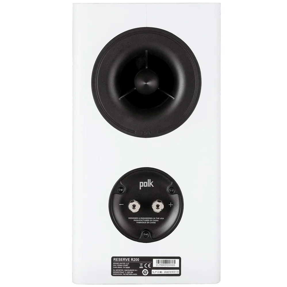 Polk Audio Reserve R200 Passive Desktop Bookshelf Speakers - White