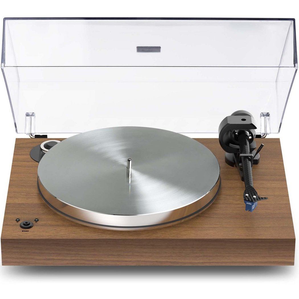 Pro-Ject X8 B Superpack Balanced Fully Manual Belt-Drive Turntable Ortofon Quintet Blue MC Cartridge Walnut Satin