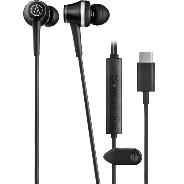 Audio-Technica ATH-CKD7NC Noise-Cancelling USB-C In-Ear Earphone with Mic - Black