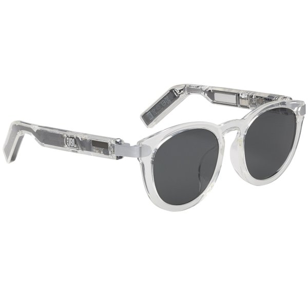 JBL Soundgear Frames Round Sunglasses with Built-In Open-Ear Audio & Mic - Pearl