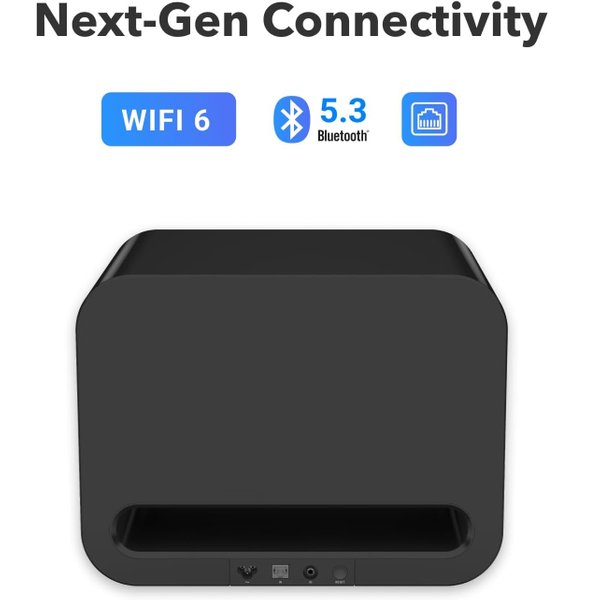 WiiM Sub Pro Studio Monitoring Wireless Bluetooth/WiFi Network Powered Subwoofer- Black