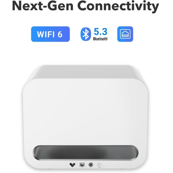 WiiM Sub Pro Studio Monitoring Wireless Bluetooth/WiFi Network Powered Subwoofer- White