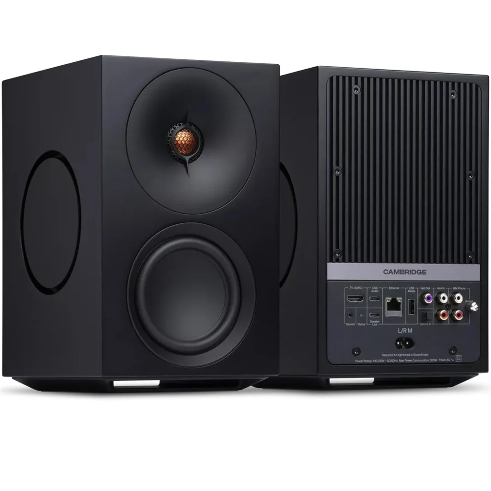 Cambridge Audio L/R M Wireless Bluetooth Desktop Bookshelf Speakers - Black