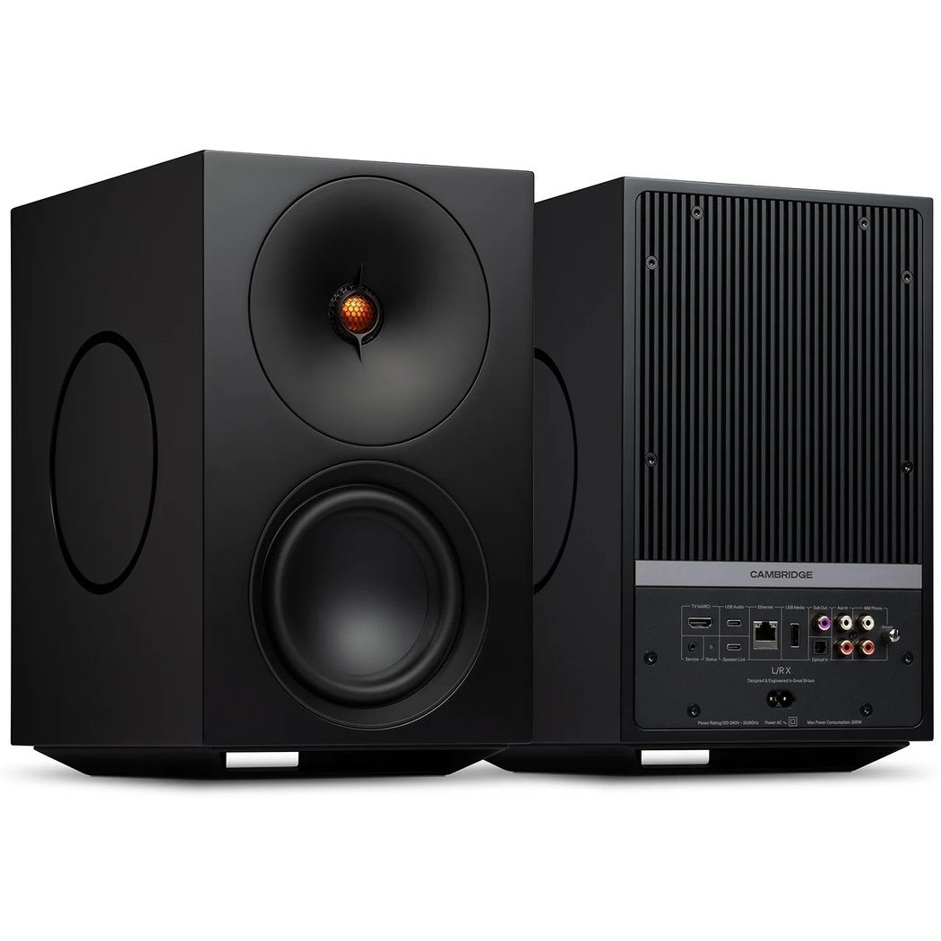 Cambridge Audio L/R X Wireless Bluetooth Desktop Bookshelf Speakers - Black