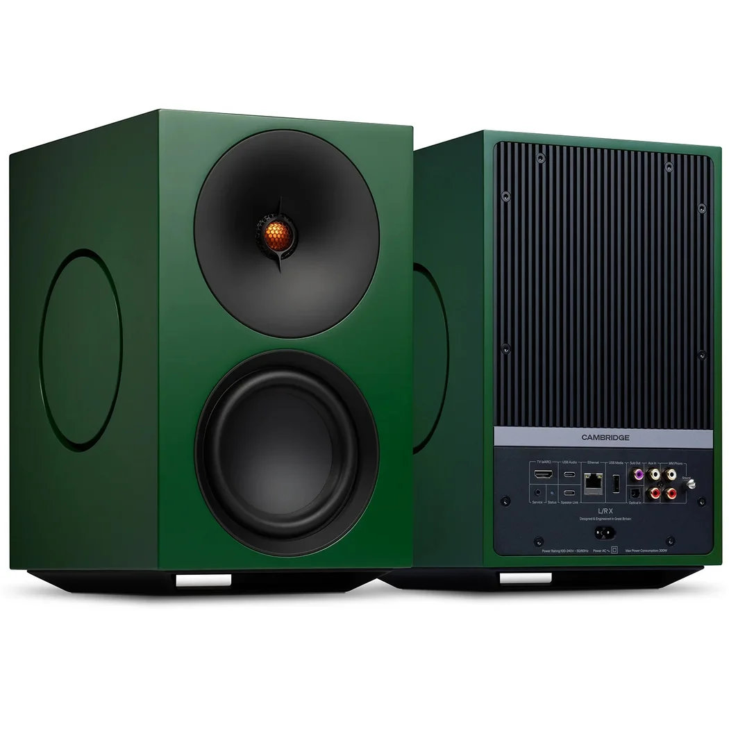 Cambridge Audio L/R X Wireless Bluetooth Desktop Bookshelf Speakers - Green