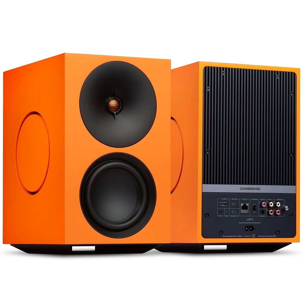 Cambridge Audio L/R X Wireless Bluetooth Desktop Bookshelf Speakers - Orange