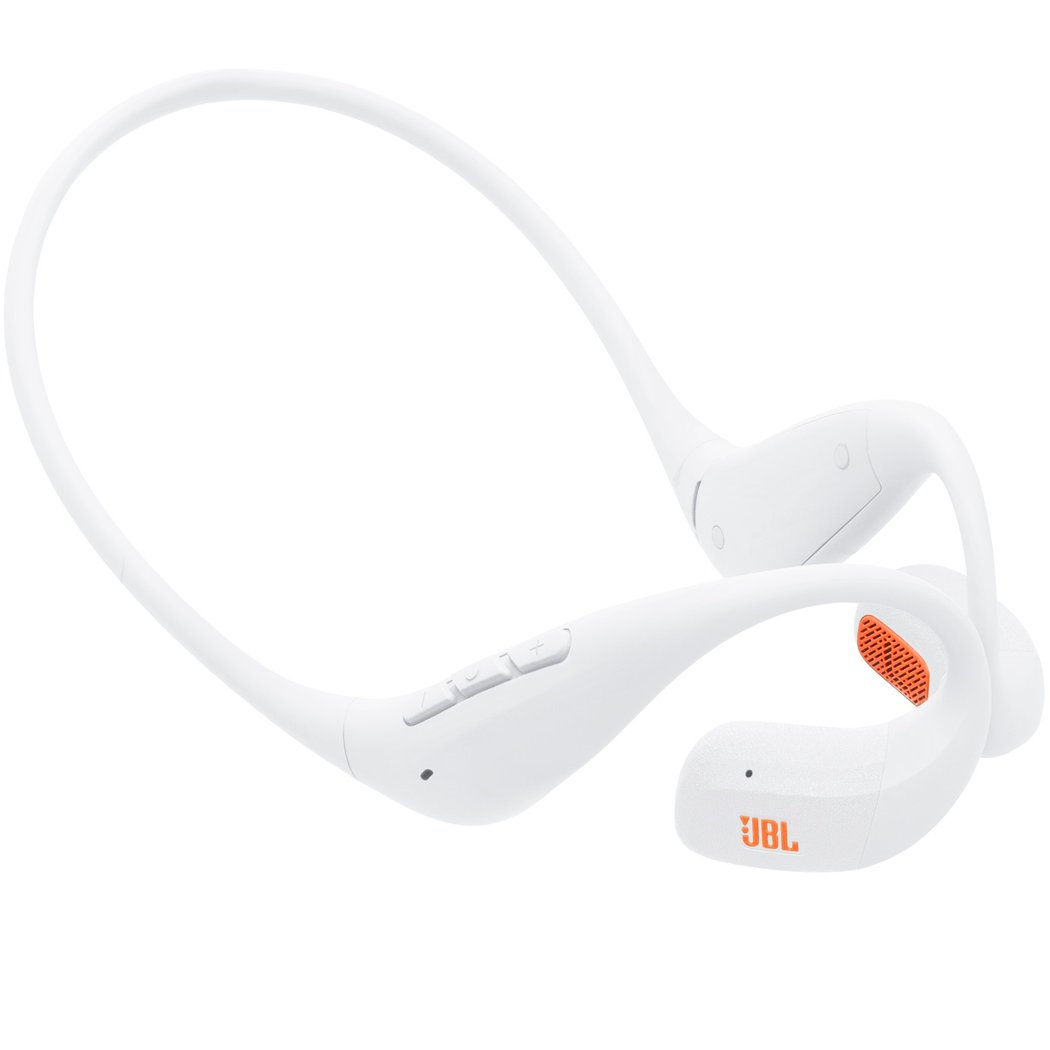 JBL Endurance Pace Waterproof Neckband Wireless Bluetooth Air Conduction Open-Ear Headphone with Mic - White