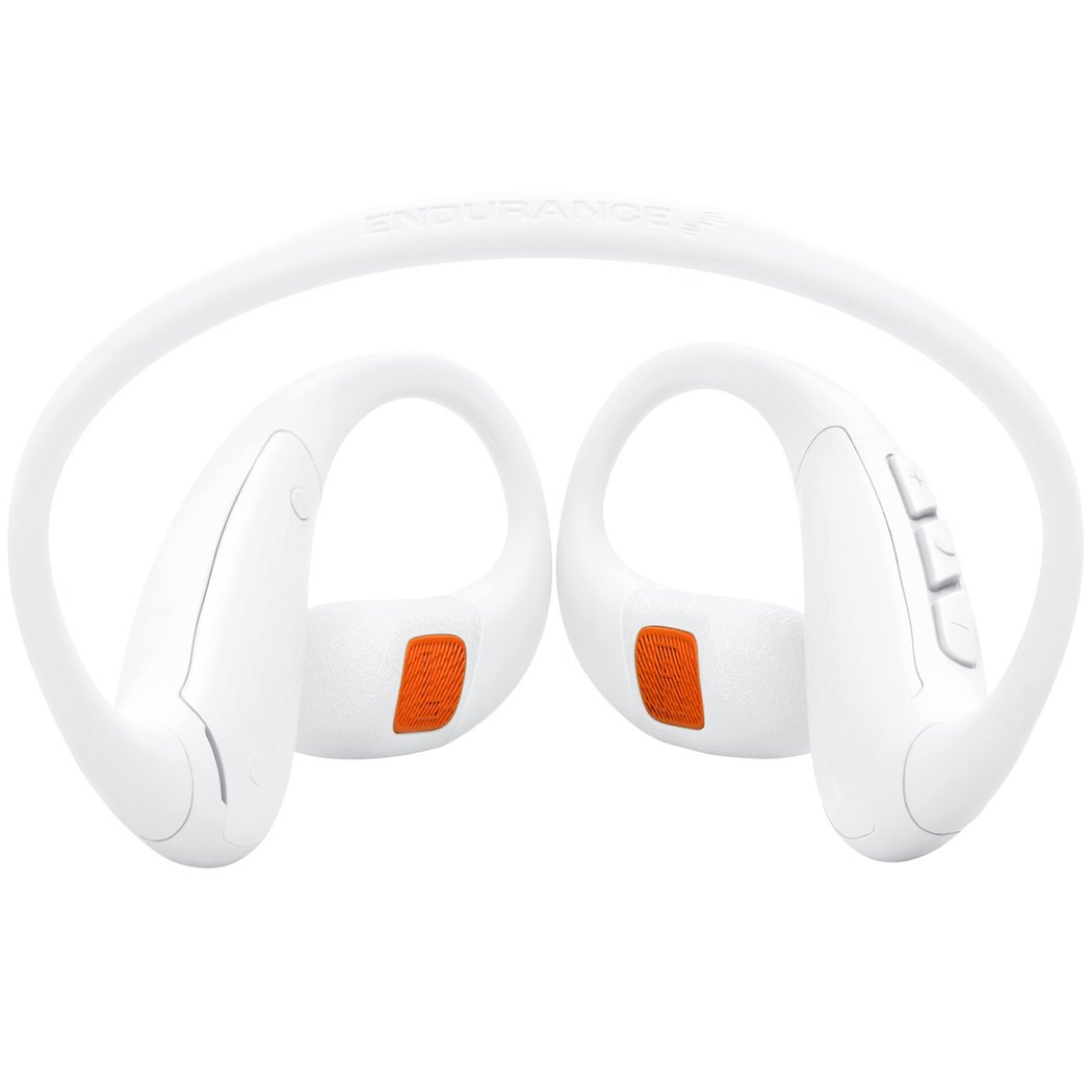 JBL Endurance Pace Waterproof Neckband Wireless Bluetooth Air Conduction Open-Ear Headphone with Mic - White