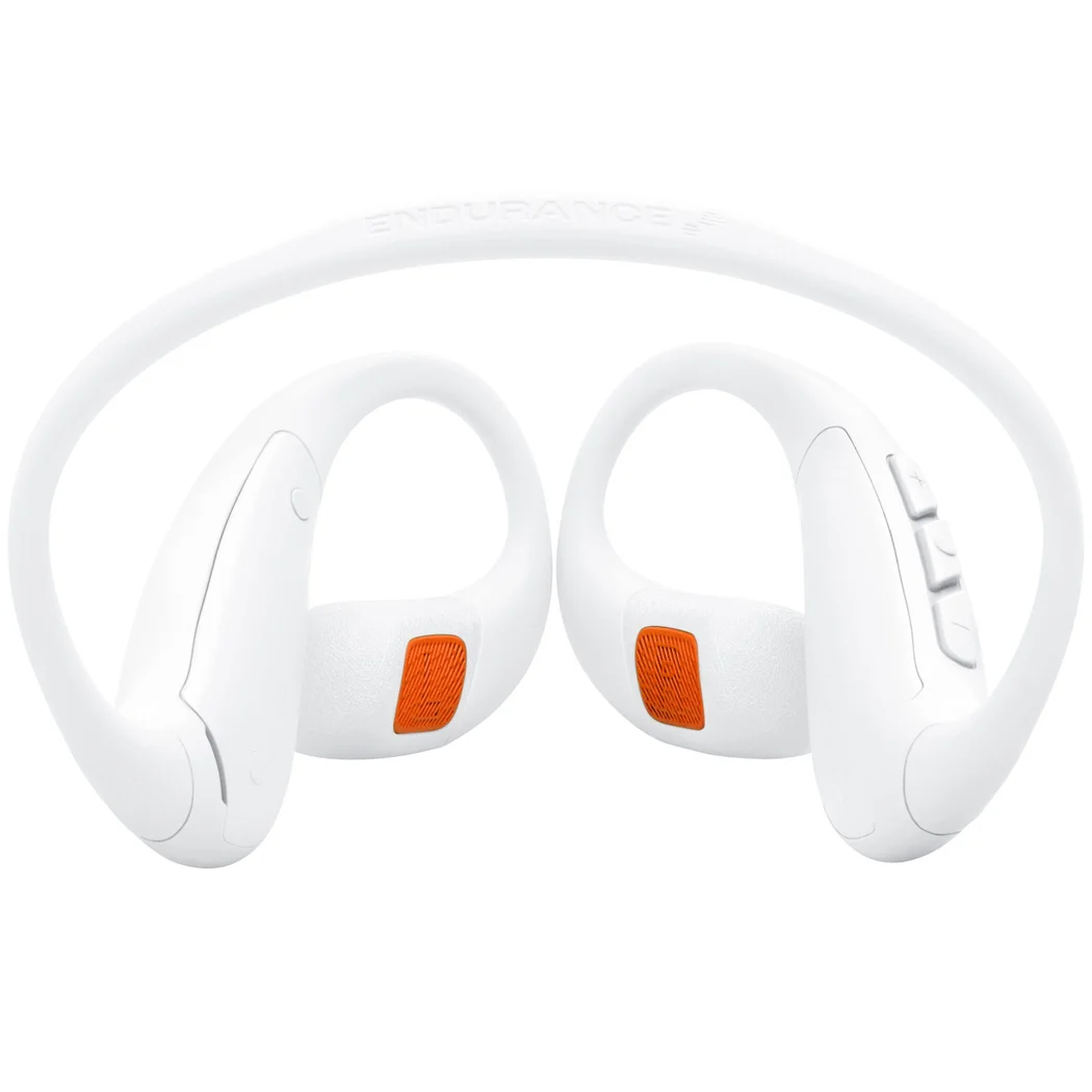 JBL Endurance Pace Waterproof Neckband Wireless Bluetooth Air Conduction Open-Ear Headphone with Mic - White