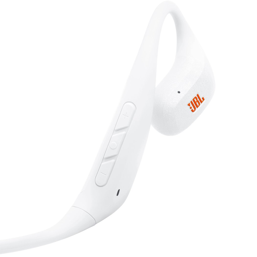 JBL Endurance Pace Waterproof Neckband Wireless Bluetooth Air Conduction Open-Ear Headphone with Mic - White