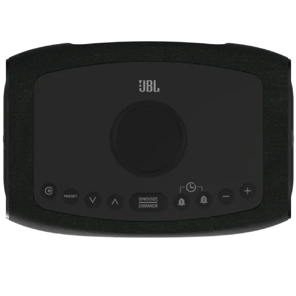 JBL Rise Wireless Bluetooth Desktop Speaker, Alarm Clock with FM Radio
