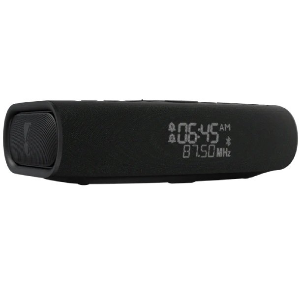 JBL Rise Wireless Bluetooth Desktop Speaker, Alarm Clock with FM Radio