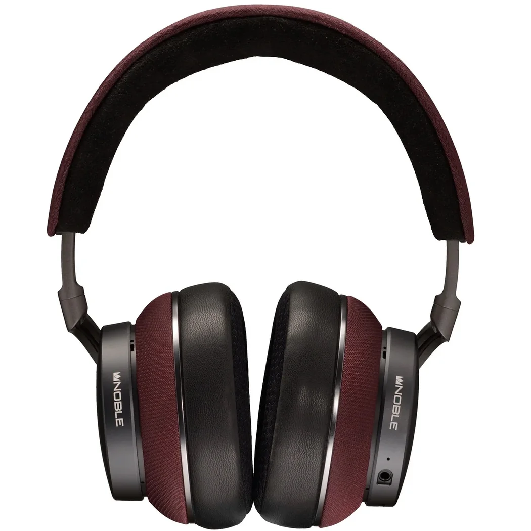 Noble Audio FoKus Apollo Pro 2-Driver (1PMD+1DD) Hybrid Bluetooth Noise-Cancelling/Wired Over-Ear Headphone with Mic - Burgundy