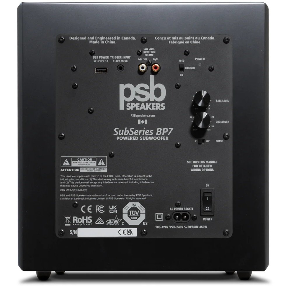 PSB SubSeries BP7 Dual 6.5-inch (2x6.5 inch) Powered Subwoofer