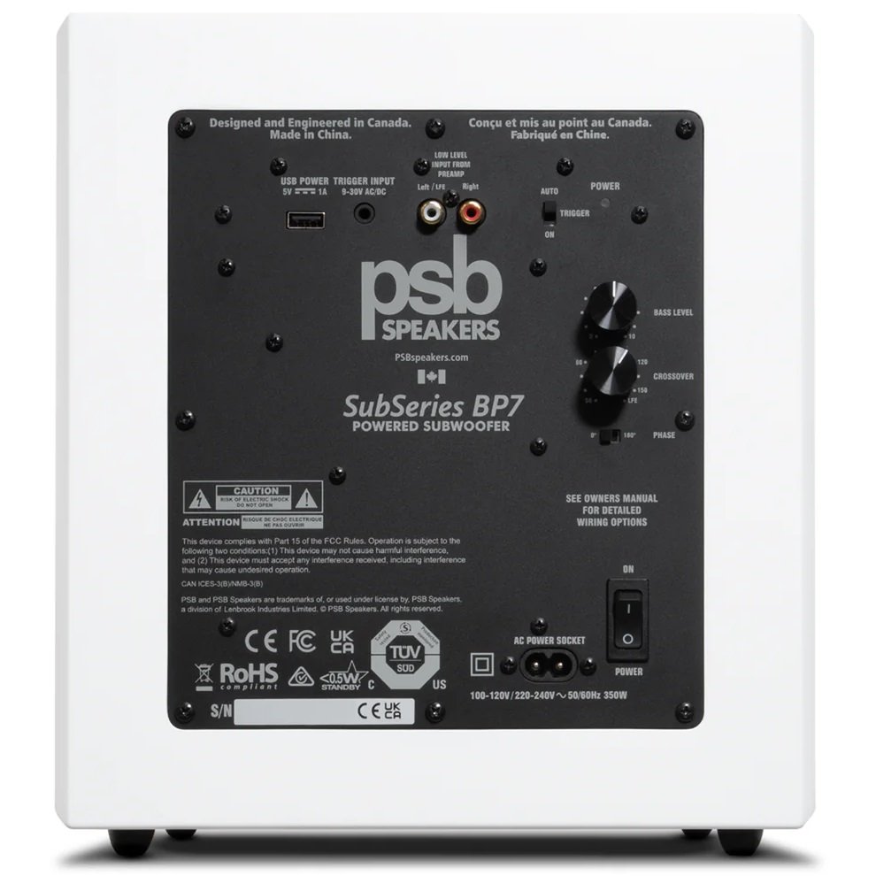 PSB SubSeries BP7 Dual 6.5-inch (2x6.5 inch) Powered Subwoofer