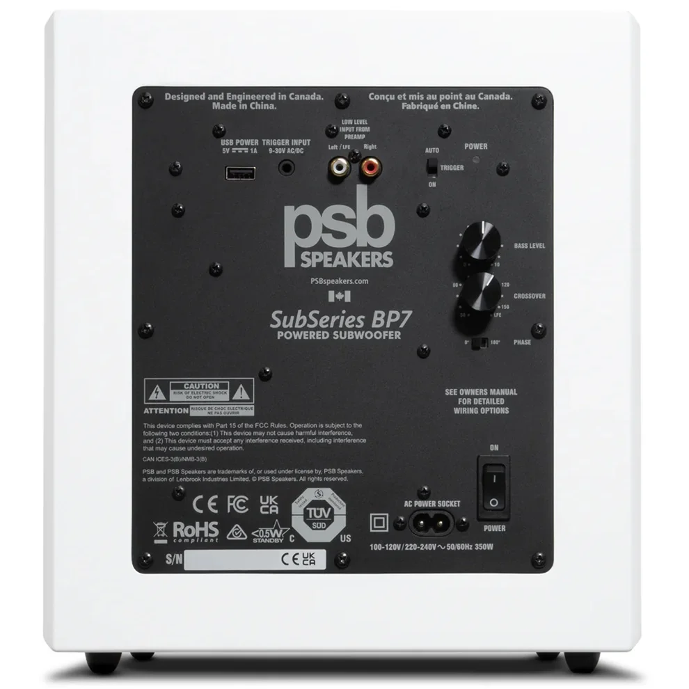 PSB SubSeries BP7 Dual 6.5-inch (2x6.5 inch) Powered Subwoofer