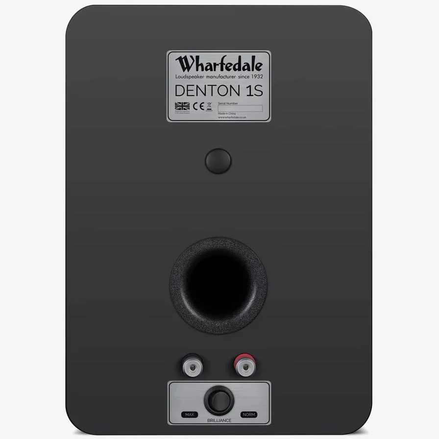 Wharfedale Denton 1S 2-Way Passive Desktop Bookshelf Speakers - Black