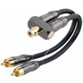 QED Performance Y-SW Adaptor Dual RCA Male to Single RCA Female Adapter Cable