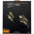 QED Performance Y-SW Adaptor Dual RCA Male to Single RCA Female Adapter Cable