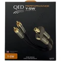QED Performance Y-SW Adaptor Dual RCA Male to Single RCA Female Adapter Cable