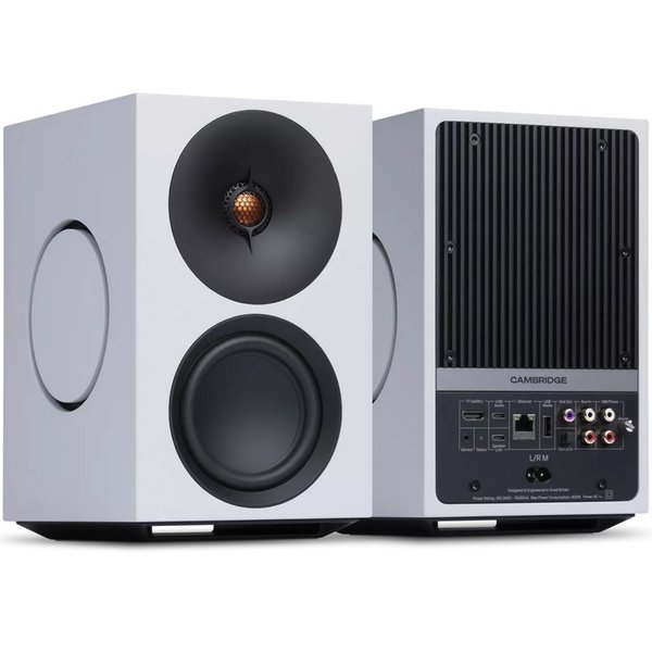 Cambridge Audio L/R M Wireless Bluetooth Desktop Bookshelf Speakers - White