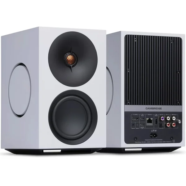 Cambridge Audio L/R M Wireless Bluetooth Desktop Bookshelf Speakers - White