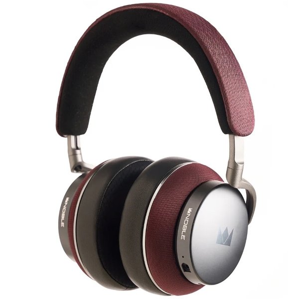 Noble Audio FoKus Apollo Pro 2-Driver (1PMD+1DD) Hybrid Bluetooth Noise-Cancelling/Wired Over-Ear Headphone with Mic - Burgundy