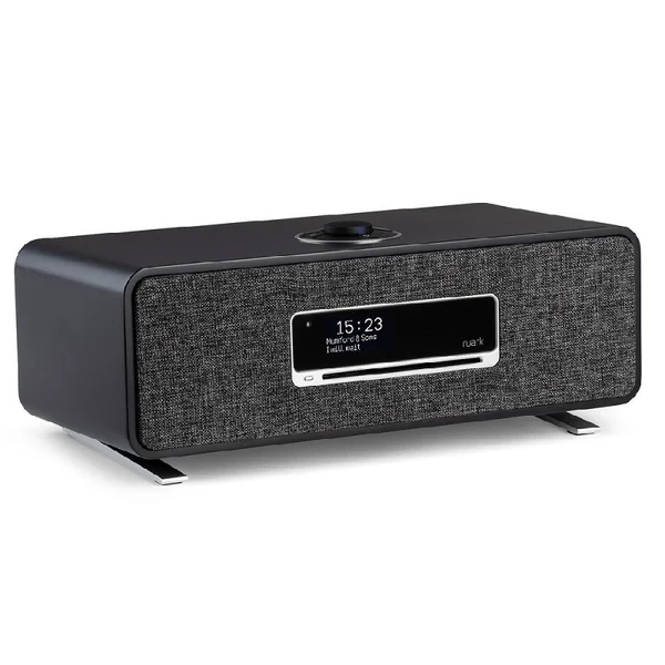 Ruark R3S Multi-Room Wireless Bluetooth/WiFi Network Desktop Speaker & CD Player with FM Radio - Satin Charcoal Lacquer